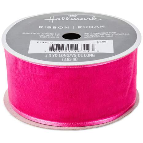 Pink 1.5" Satin-Edge Sheer Ribbon, 12.9', , large