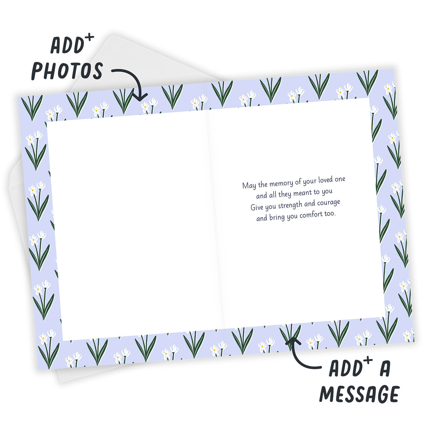 Strength, Courage, Comfort Custom Sympathy Card, , large image number 3