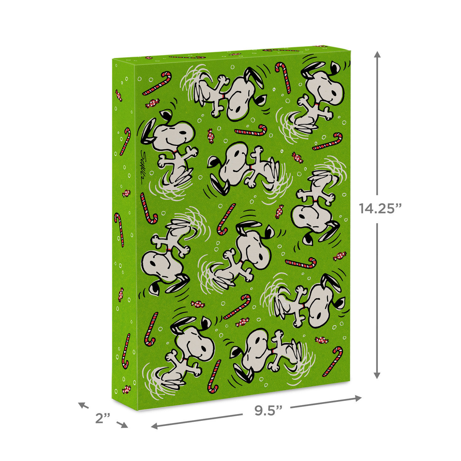 Peanuts Snoopy Red and Green Christmas Gift Boxes measurement image number 3