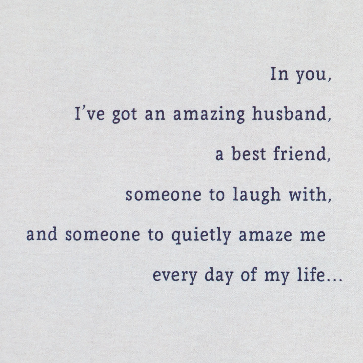 Because of You Birthday Card for Husband, , large image number 2