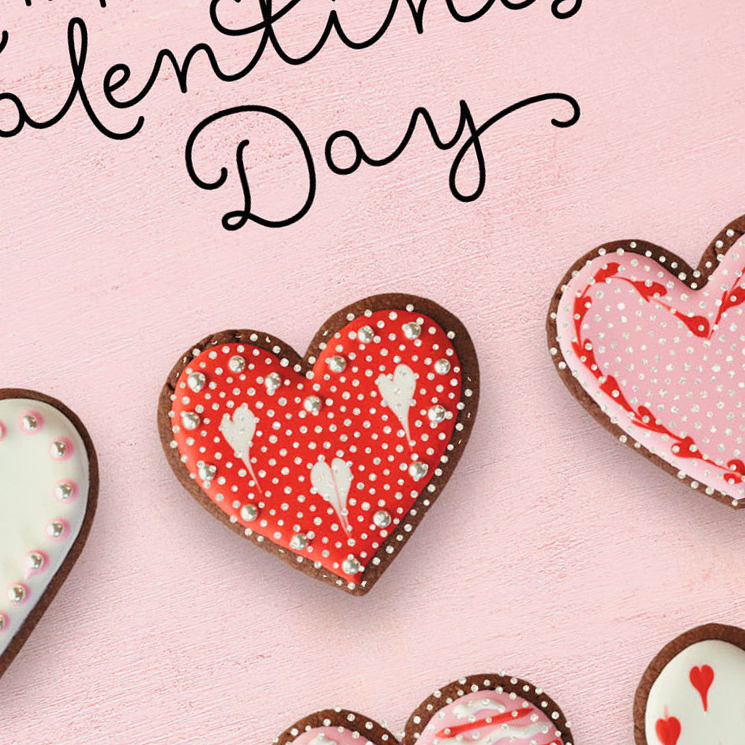 Heart Cookies Simple Joys Happy Valentine's Day Card, , large image number 4