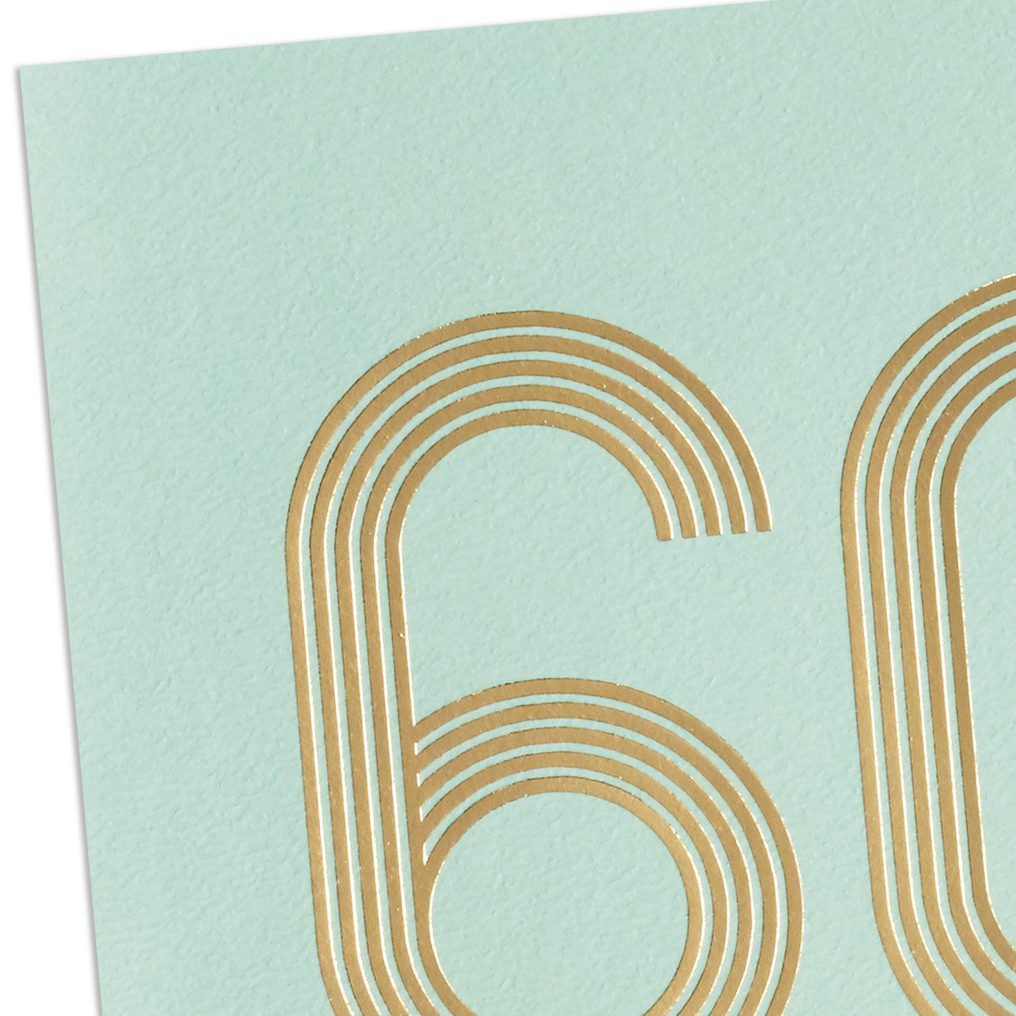 Gold Foil Numbers on Green 60th Birthday Card Card Front Detail image number 5