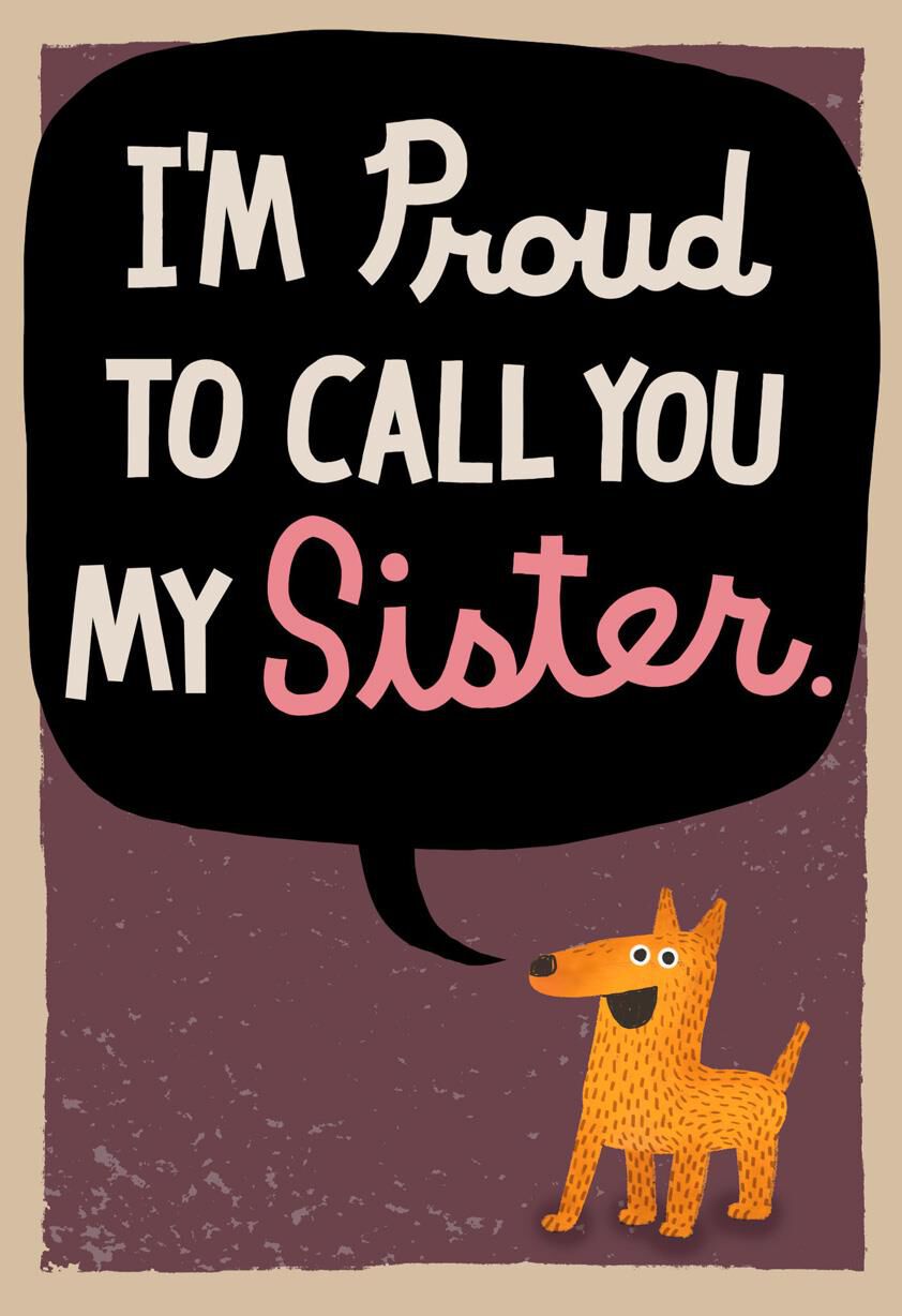 Proud of You (Now) Funny Birthday Card for Sister