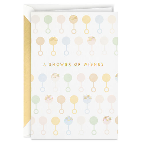 A Shower of Wishes Baby Shower Card, 