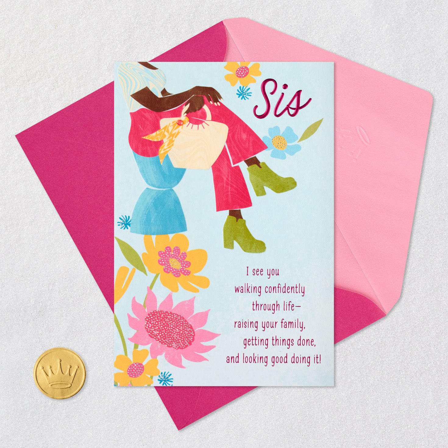Stylish Black Woman Mother's Day Card for Sister  image number 5