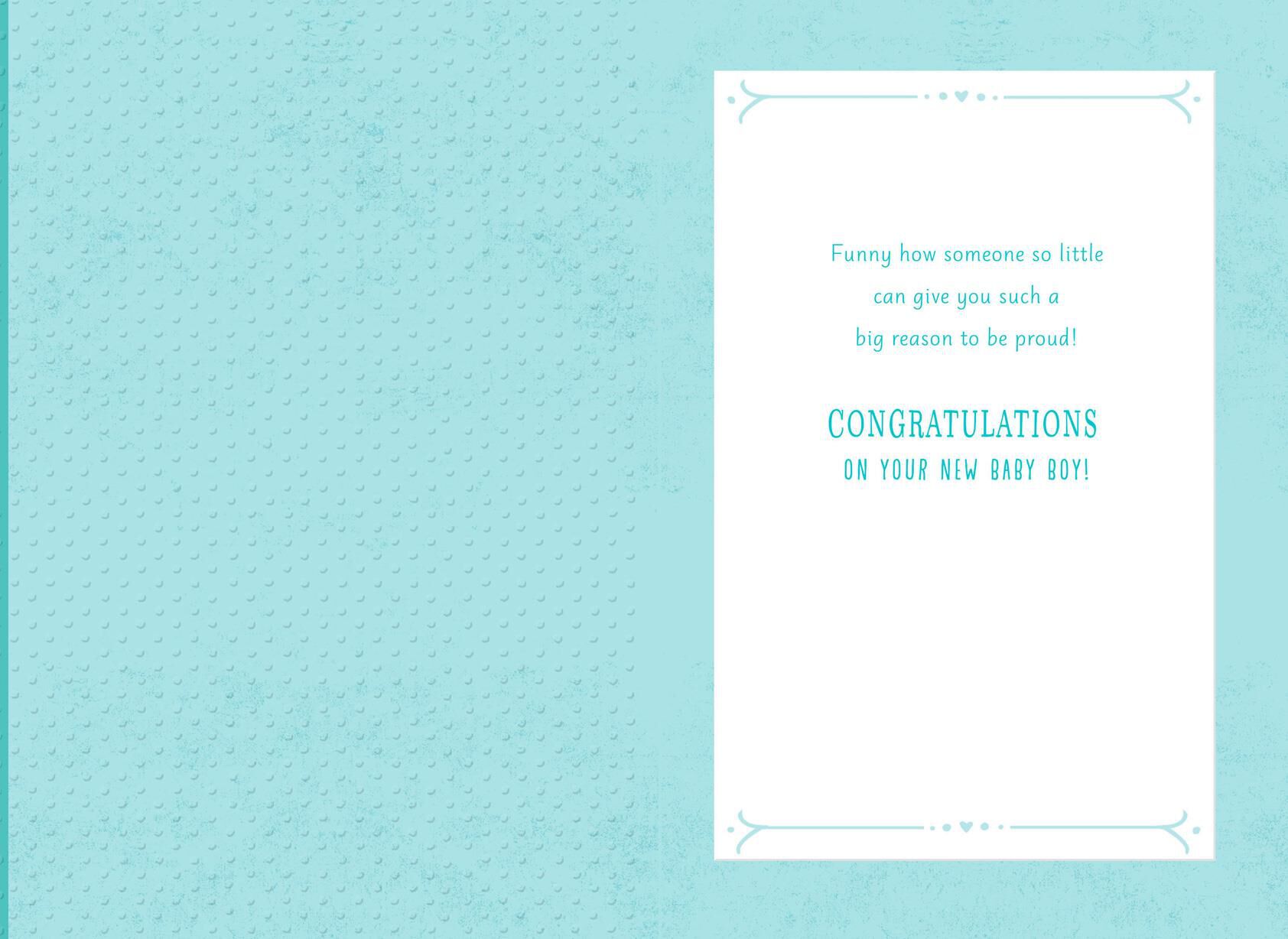 Itty Bitty Tiny New Baby Boy Card