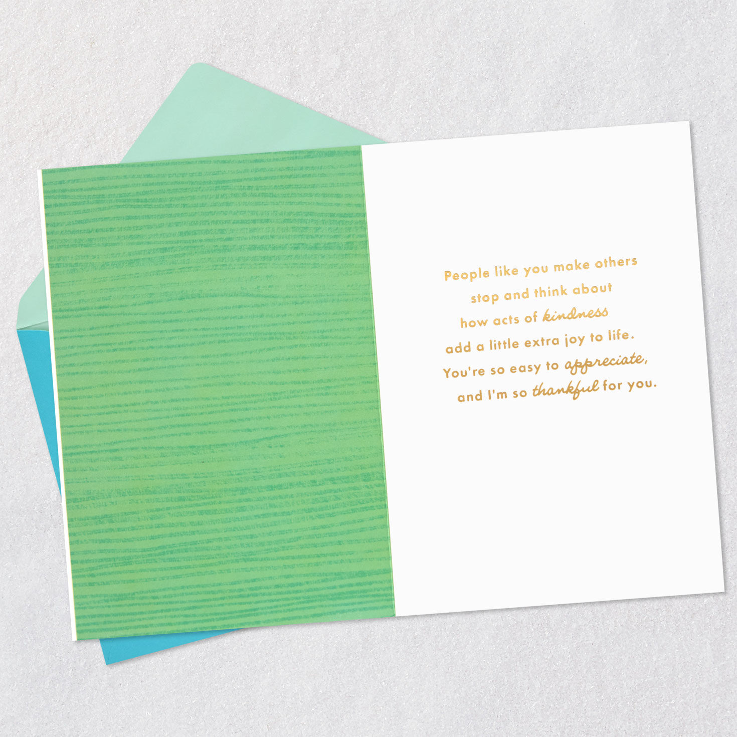 Cat in Sunny Window Thank You Card Open card with envelope image number 3