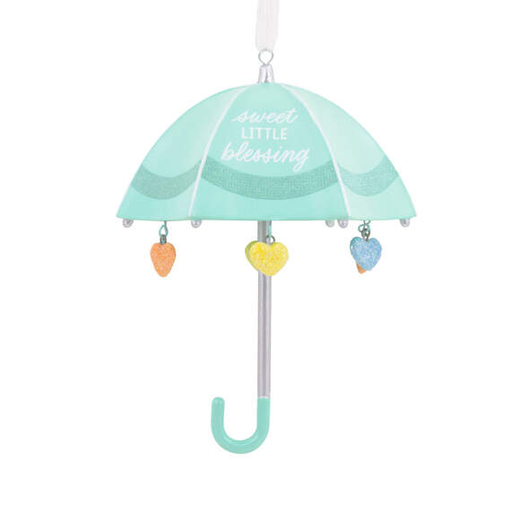 Signature Baby Umbrella Porcelain Hallmark Ornament