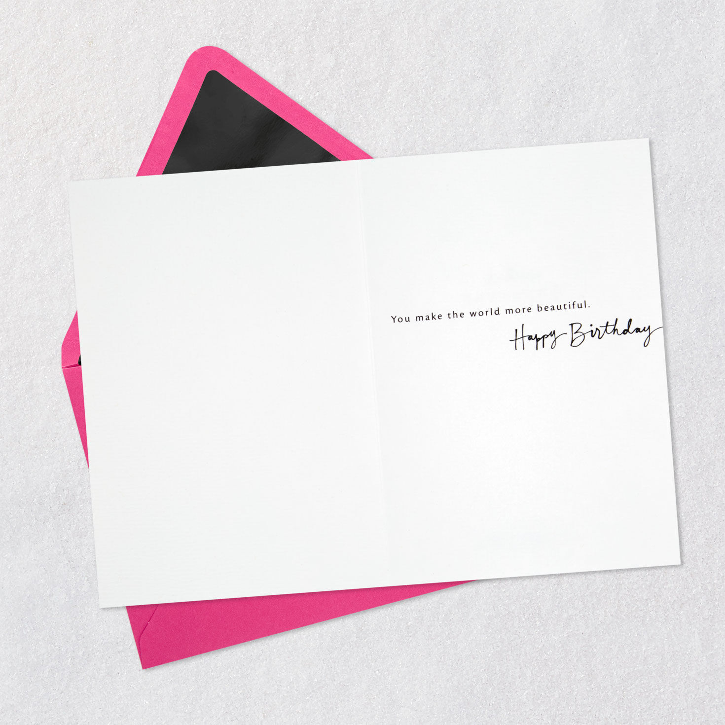 Woman in Pink Floral Dress Birthday Card for Her Open card with envelope image number 3