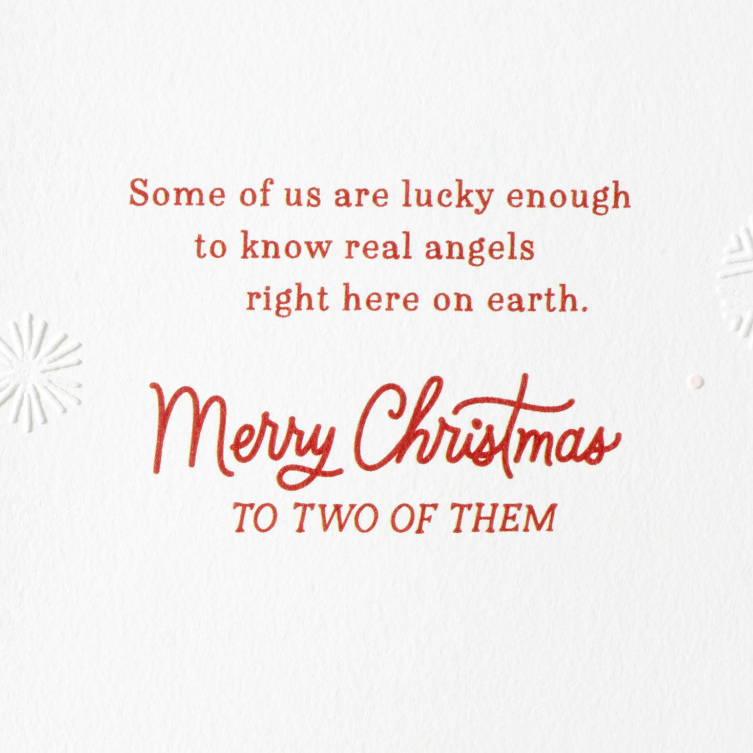 You're Real Angels on Earth Christmas Card for Both, , large image number 2