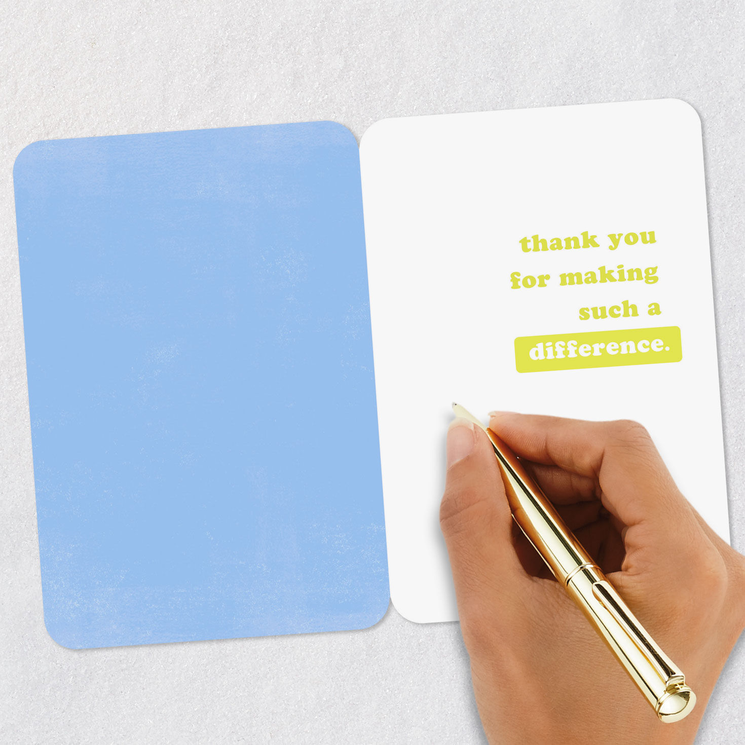 Shining Sun in Blue Sky Teacher Thank You Card Signing card image number 6