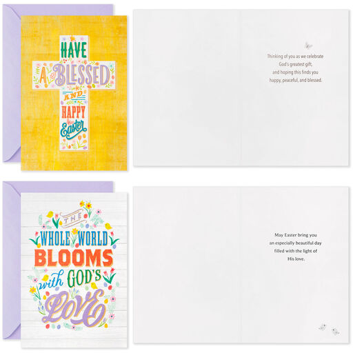 Rustic Floral Boxed Easter Cards Assortment, Pack of 16, 