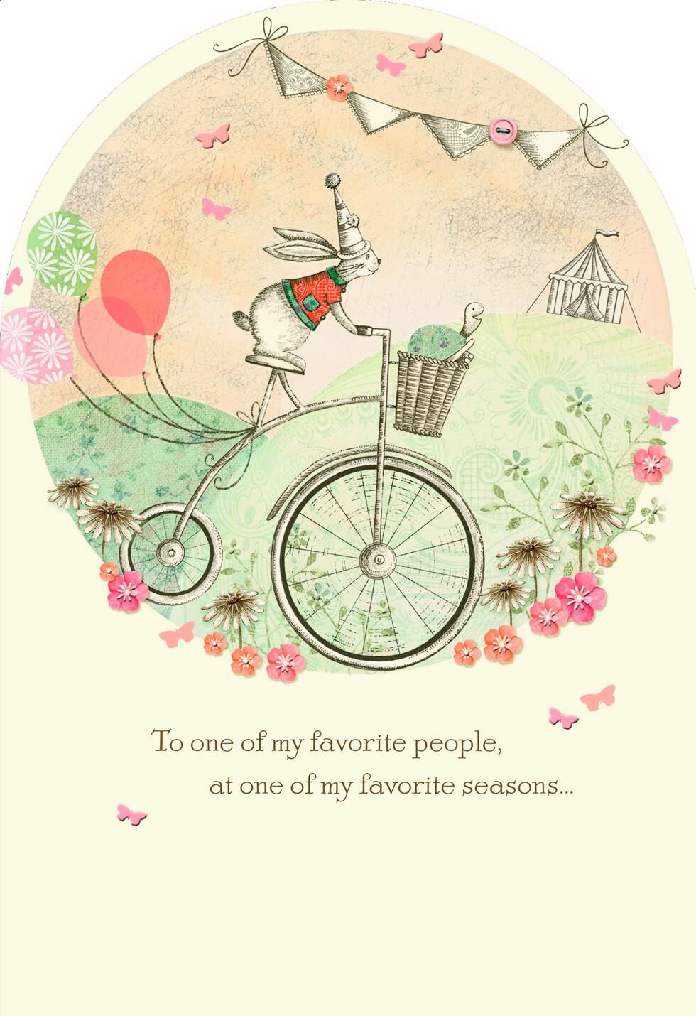 Springtime Birthday Easter Card
