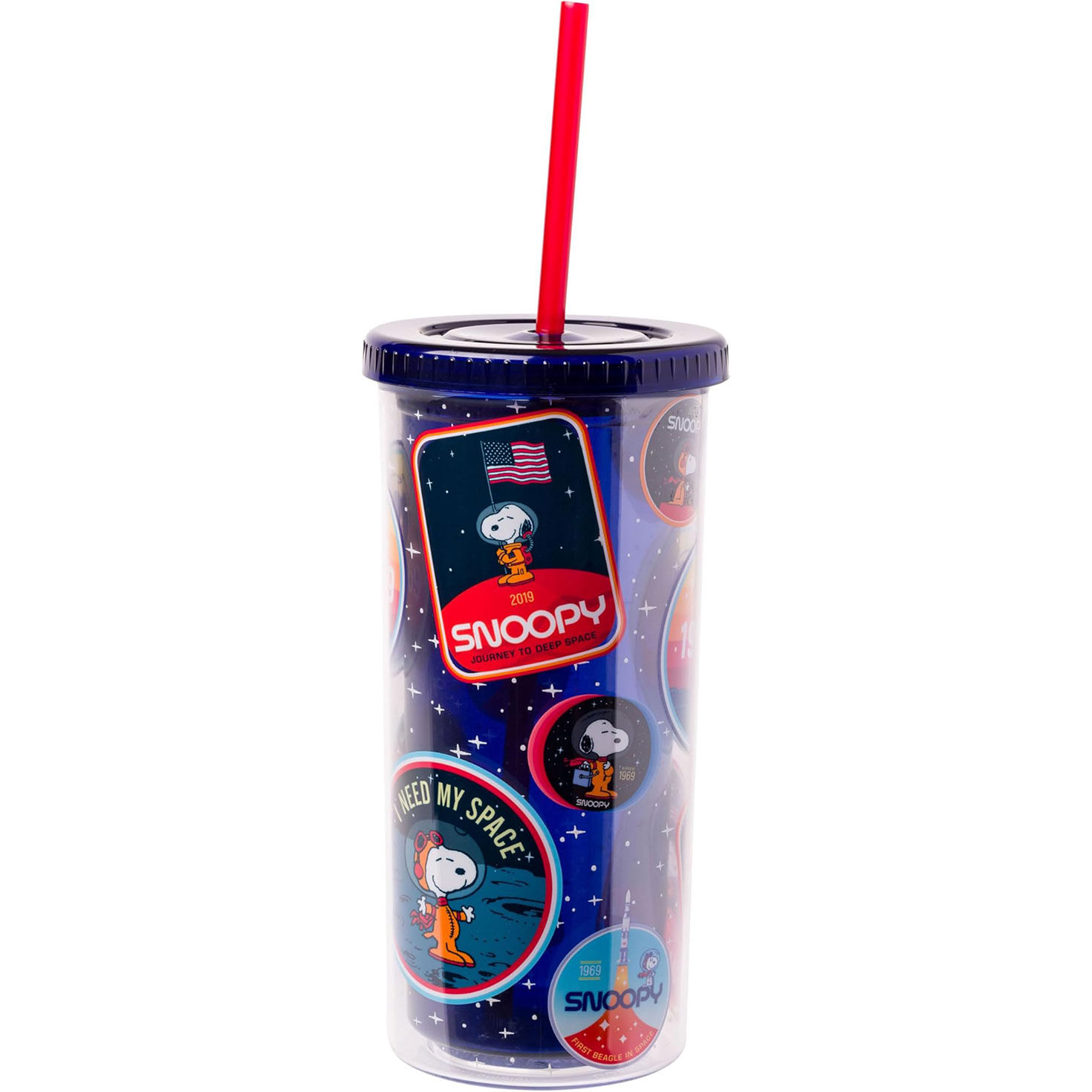 Silver Buffalo Peanuts Astronaut Snoopy Cold Cup, 20 oz.