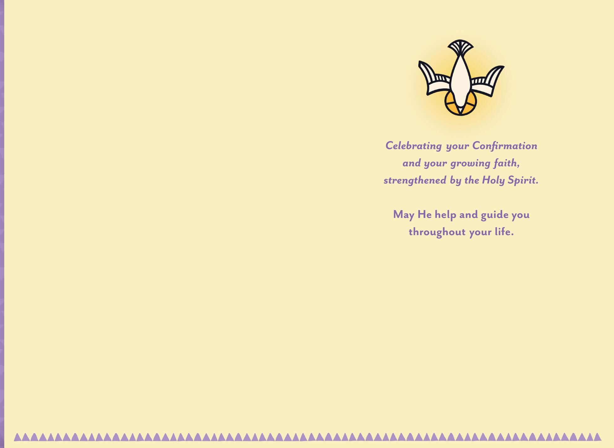 Stained Glass Confirmation Card for Goddaughter