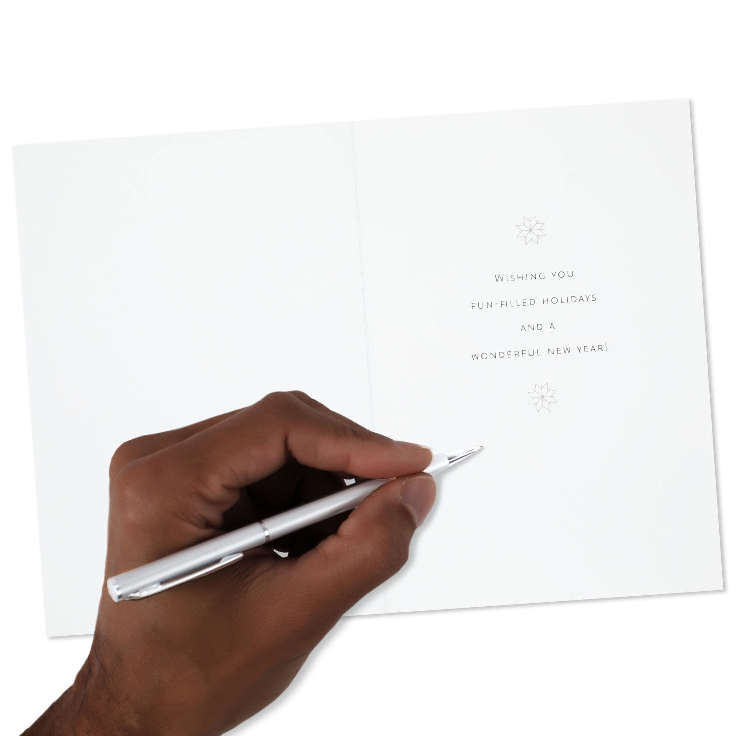 Alpine Ski Lift Boxed Christmas Cards Pack Signing card image number 6