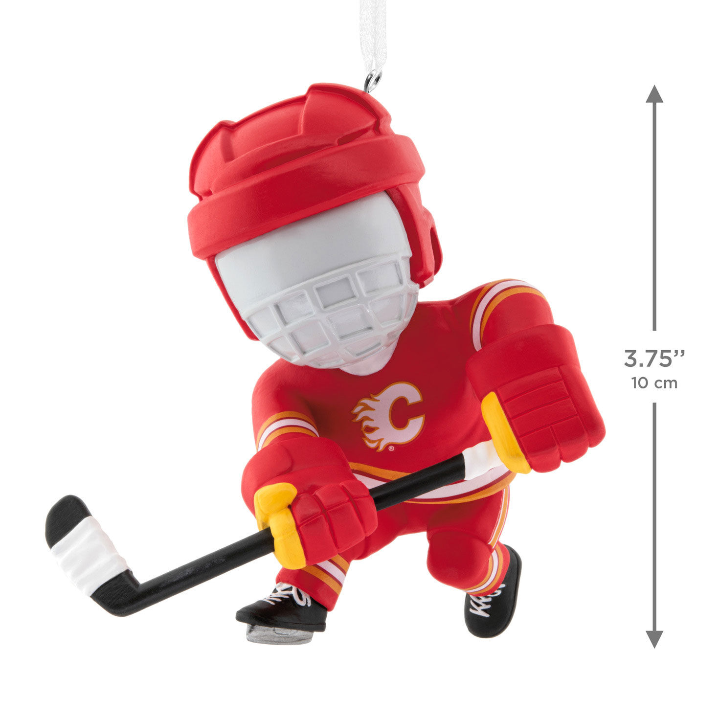 Calgary Flames Hockey Player Christmas Ornament measurement image number 3