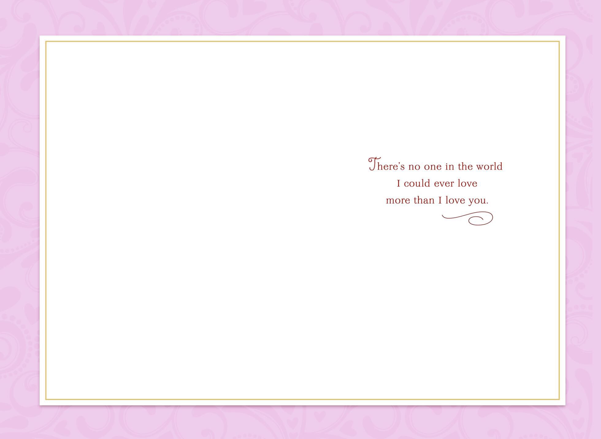 Scrollwork and Hearts on Pink Love Card