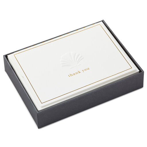 Embossed Shell Blank Thank-You Notes, Box of 10, 