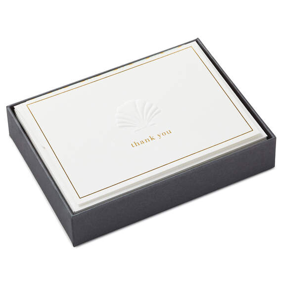 Embossed Shell Blank Thank-You Notes, Box of 10