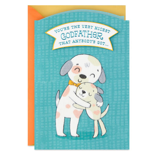 Hugging Dogs Birthday Card for Godfather, 