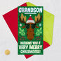 Cool Santa Moose Grandson Christmas Card Card Front with Envelope and Gold Seal image number 6