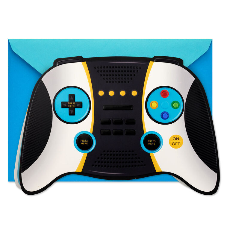 Video Game Controller Birthday Card With Sound