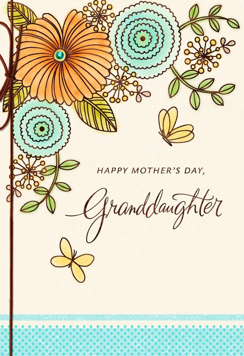 Floral Mother’s Day Card for Granddaughter