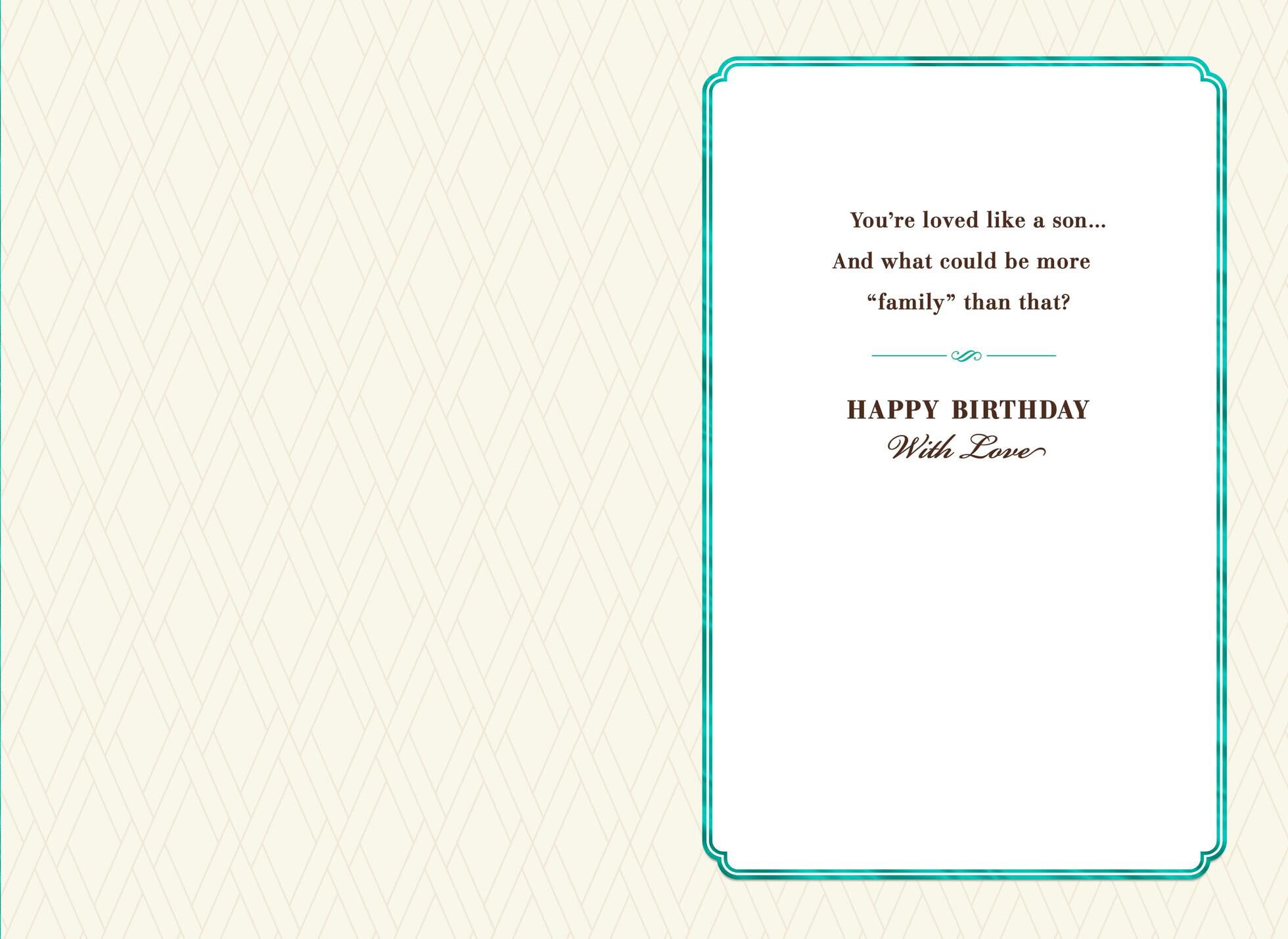 Lucky to Love You Like a Son Birthday Card