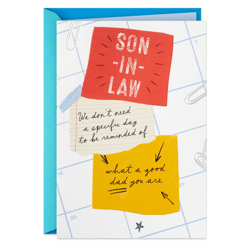 You're a Really Good Dad Father's Day Card for Son-in-Law, 