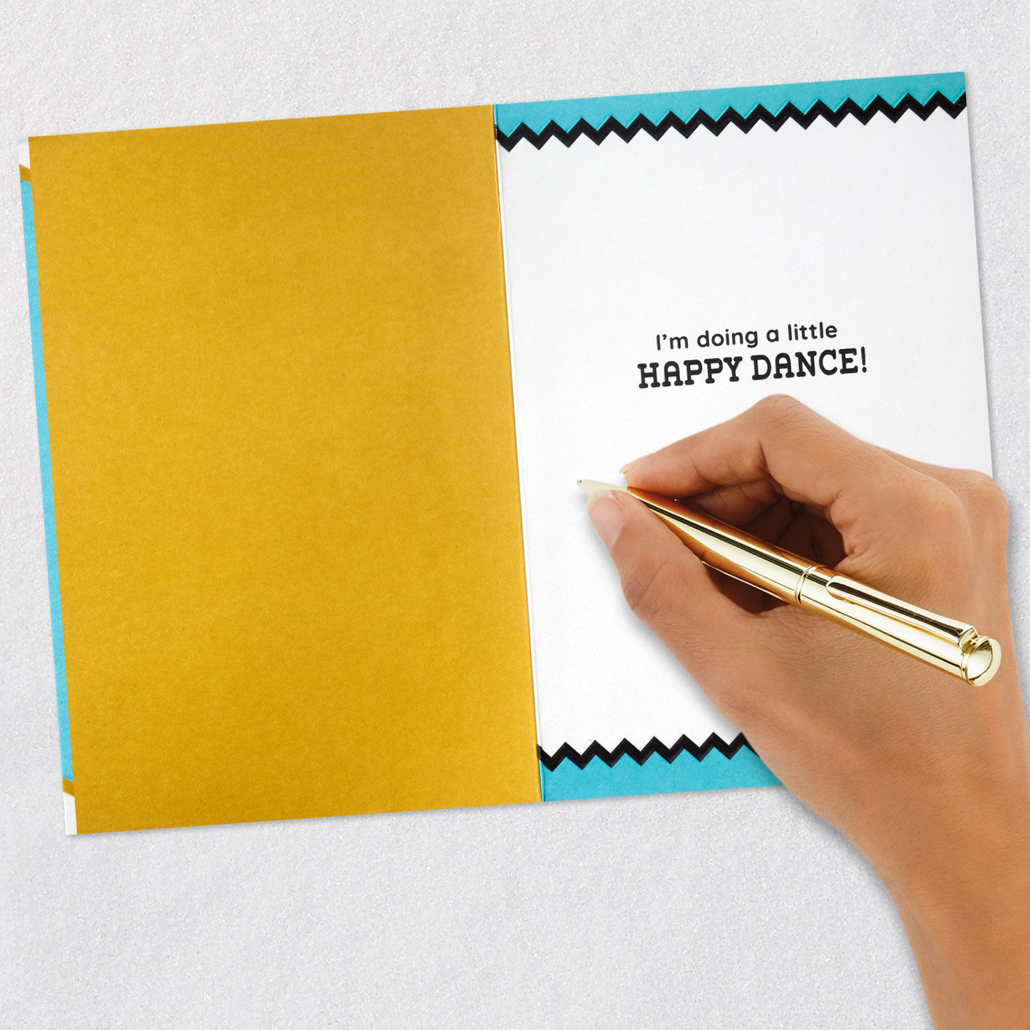 Happy Dance Charlie Brown and Snoopy Thank You Card Signing card image number 6