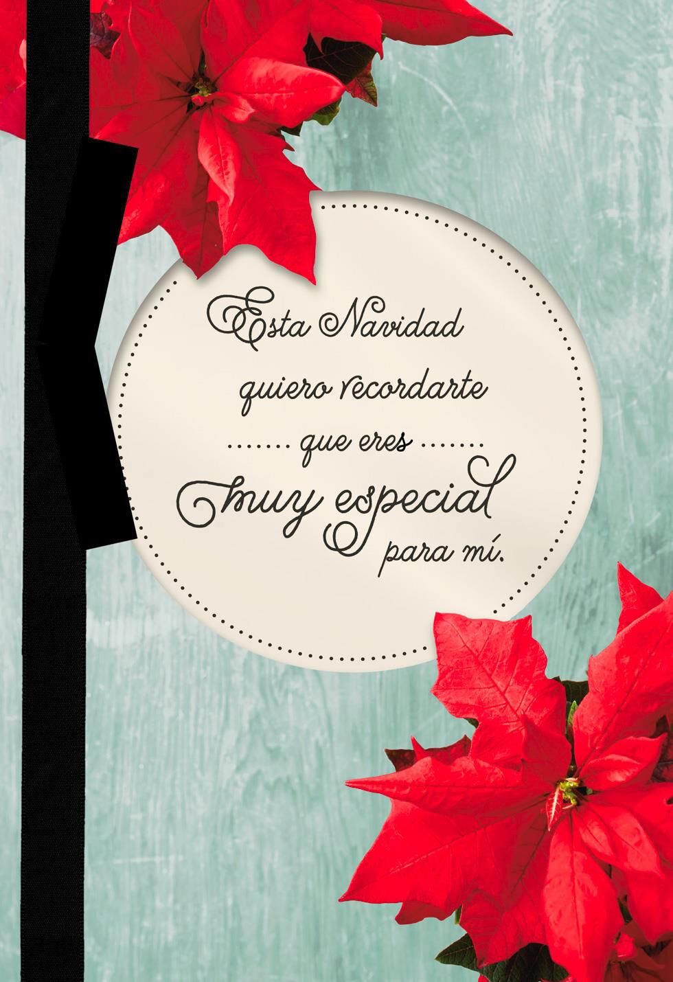 Poinsettias Spanish-Language Christmas Card