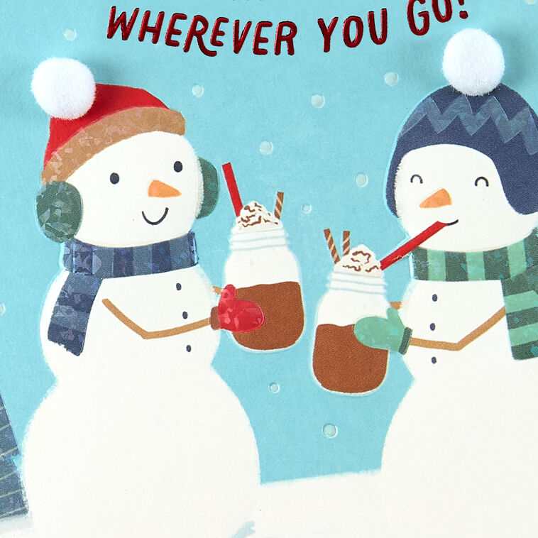Snowmen and Cocoa Christmas Card Card Front Detail image number 5