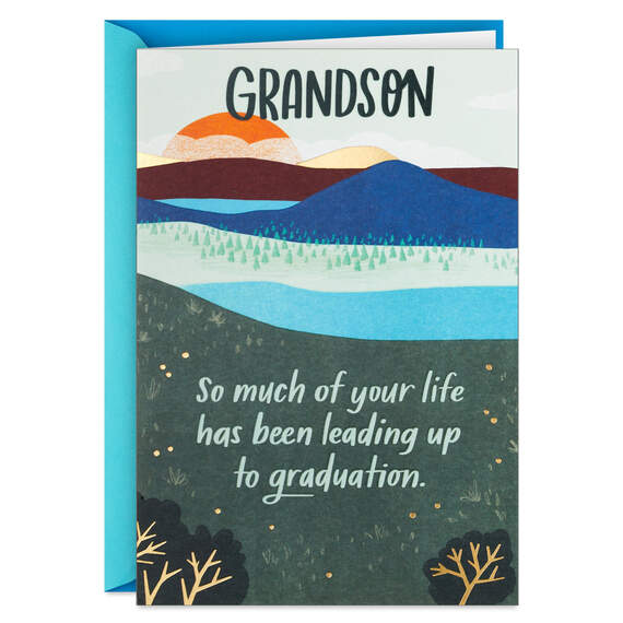 You Make Your Family Proud Graduation Card for Grandson, , large image number 1