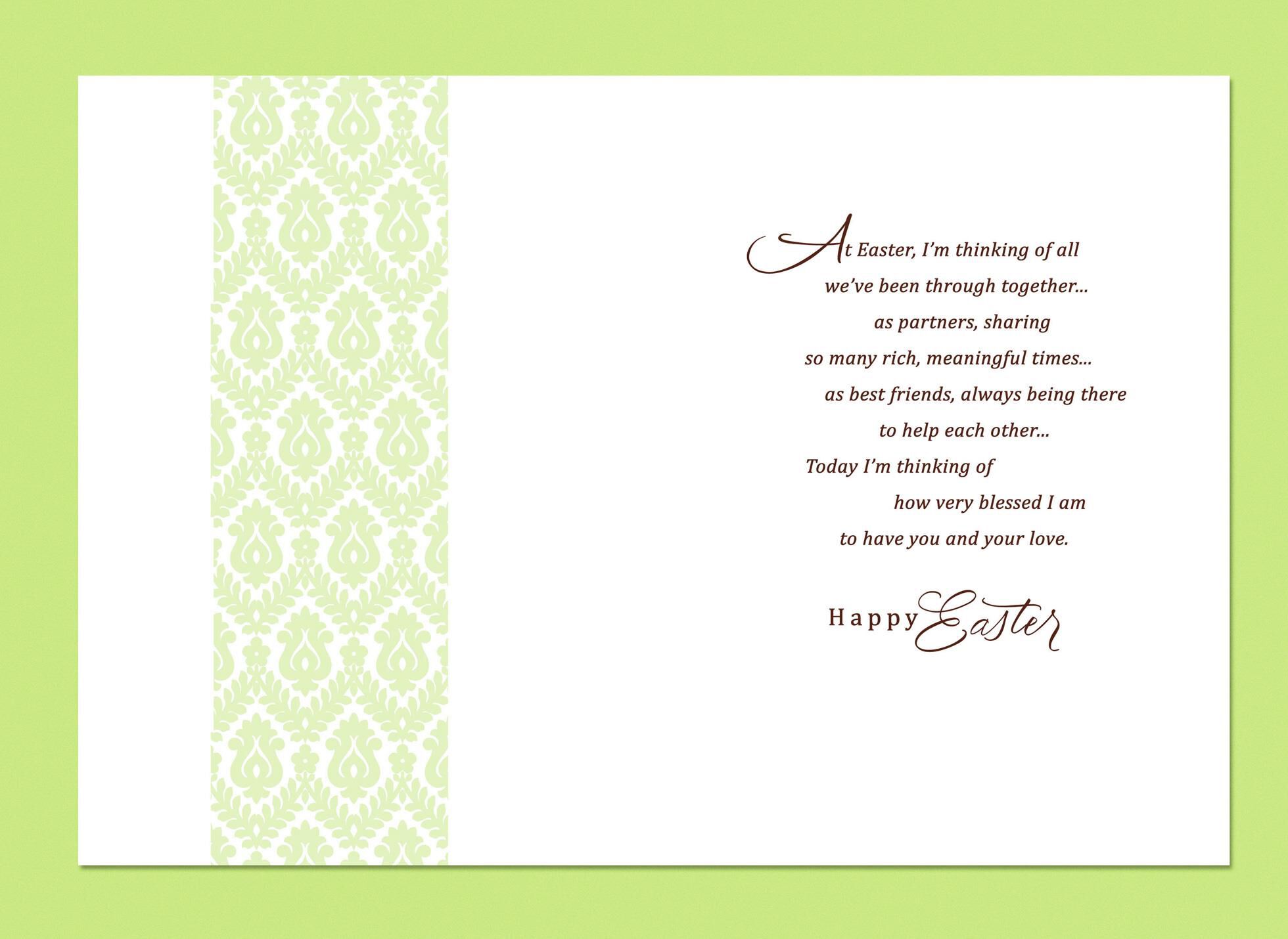 My Love, My Friend Romantic Easter Card