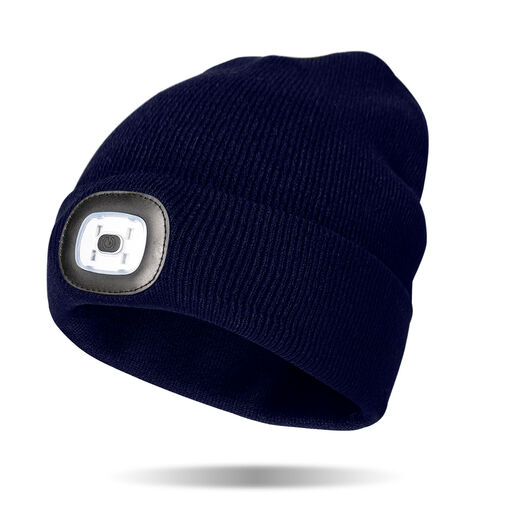 Night Scout Light-Up Rechargeable LED Beanie, Navy, 