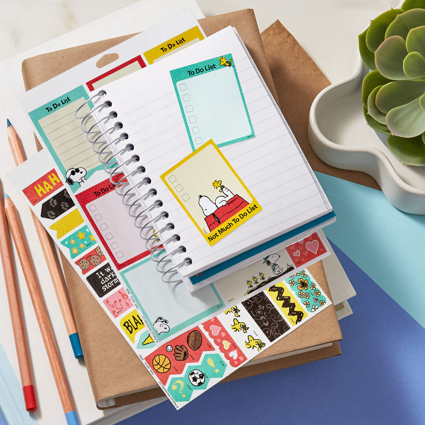 Peanuts and Snoopy Arts and Crafts Sticker Book in use image number 7