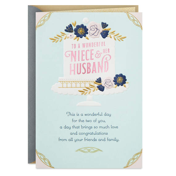 A Wonderful Day Wedding Card for Niece and Her Husband