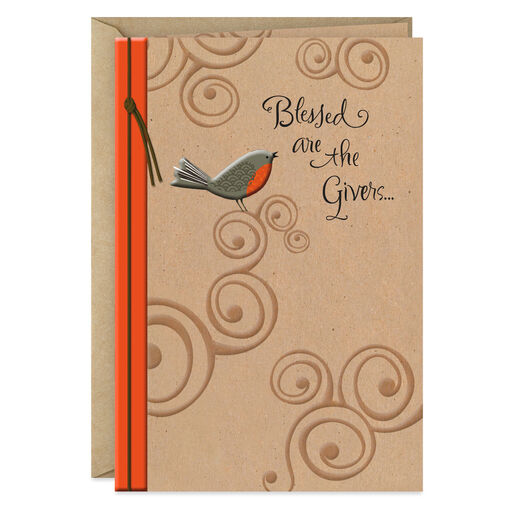 Blessed and Grateful Religious Thank-You Card, 