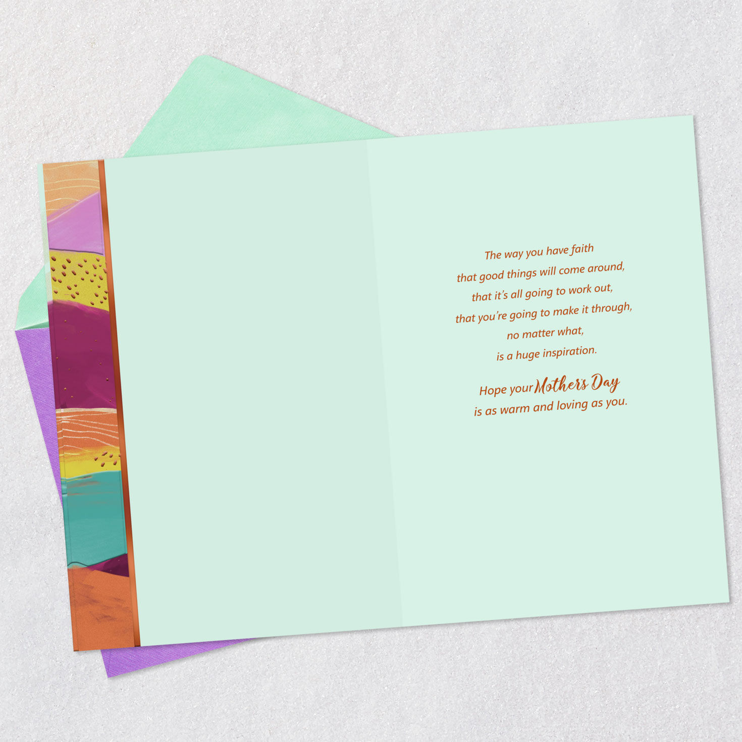 Vibrant Sunset Landscape Mom Mother's Day Card  image number 3