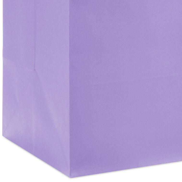 Solid Light Purple Extra-Deep Gift Bag Base/Side Detail image number 5