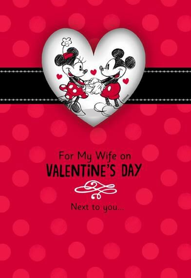 Mickey and Minnie My Wife, My Happy Place Valentine’s Day Card