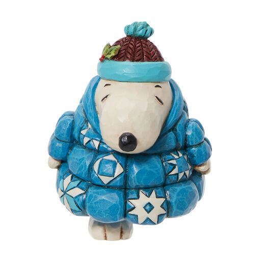 Jim Shore Peanuts Snoopy Puffer Jacket Mini Figurine, 3.3", 
