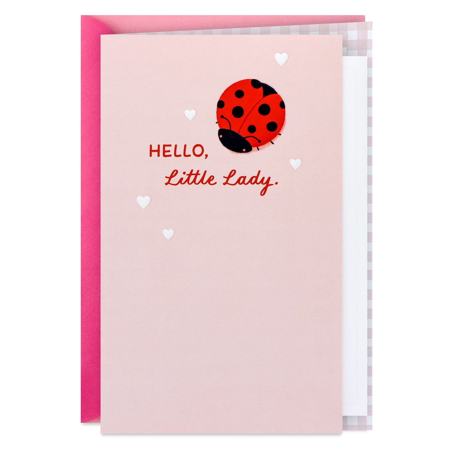 Little Ladybug New Baby Card for Girl