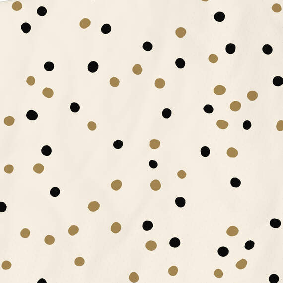 Black and Gold Confetti Dot Cocktail Napkins, Set of 16, , large image number 4