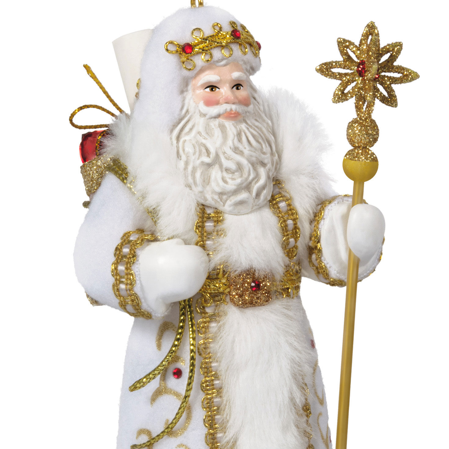 Holly Jolly Santa Ornament With Light - Keepsake Ornaments