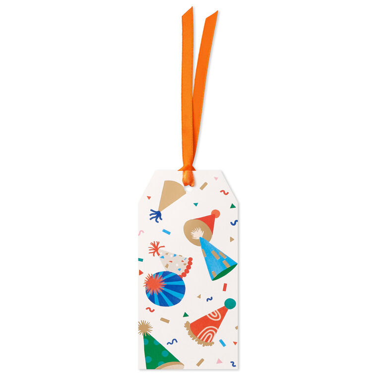 Party Hats and Confetti Gift Tag front image number 1