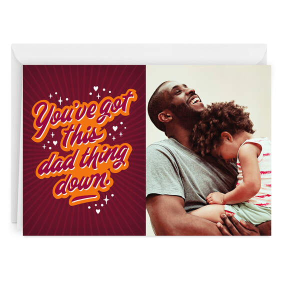 Personalized You’ve Got This Dad Thing Down Photo Card, , large image number 1
