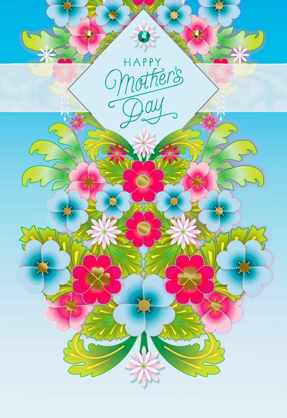 Catalina Estrada Cascading Flowers Mother's Day Card