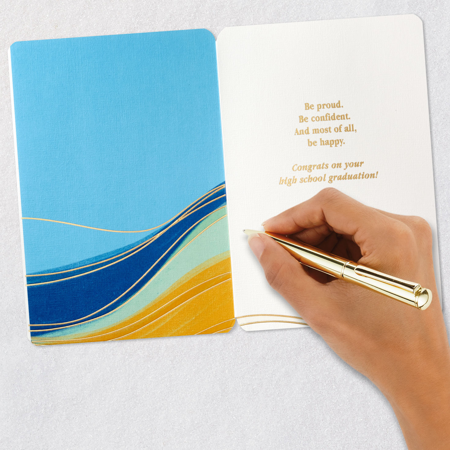 Colorful Lettering High School Graduation Card signing card image number 6